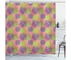 Colorful Fall Flower Shower Curtain