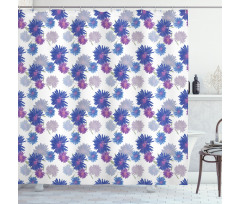Blossoming Daisies Design Shower Curtain