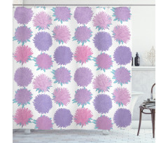 Detailed Flower Pattern Shower Curtain