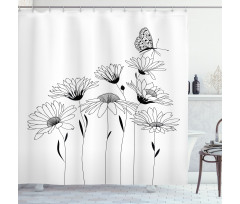 Sketch Fauna and Flora Shower Curtain