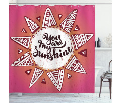 Sun Motif Shower Curtain