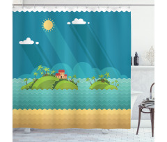 Tropical Islands Ocean Shower Curtain