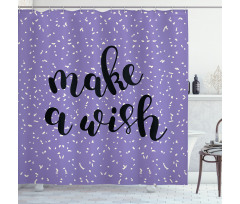 Uplifting Wish Slogan Shower Curtain