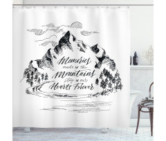Memories in Mountains Shower Curtain