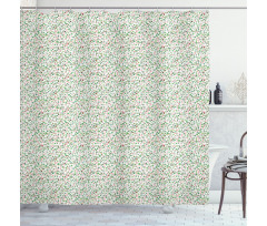 Fresh Foliage Flower Blooms Shower Curtain