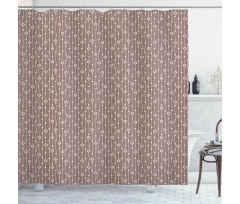 Coffee Beans and Stripes Shower Curtain