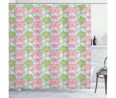 Tropical Hibiscus Blossom Shower Curtain