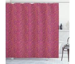 Fish Scale Style Waves Shower Curtain