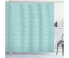 Ocean Waves Curls Shower Curtain