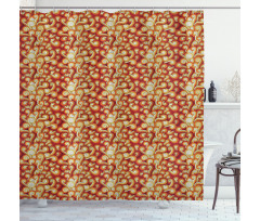 Funky Retro Waves Colorful Shower Curtain