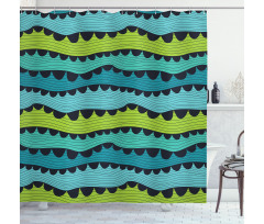 Waves Artwork Shower Curtain