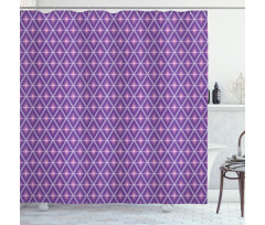 Diamond Shapes Lilac Shower Curtain