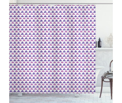 Small Triangles Grid Shower Curtain