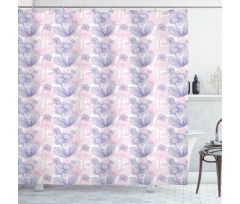 Fresh Spring Pansies Shower Curtain