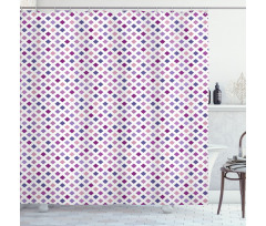 Diagonal Squares Mesh Shower Curtain