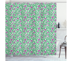 Intertwined Stems Buds Shower Curtain