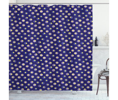 Contrast Moire Circles Shower Curtain