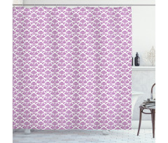 Intermingled Curvy Stems Shower Curtain