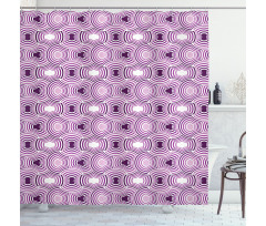 Ombre Geometric Art Shower Curtain