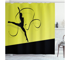 Woman with Ribbon Shower Curtain