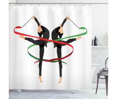 Olympic Sports Theme Shower Curtain