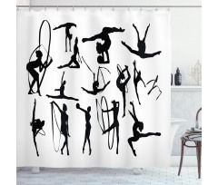 Aerobic Theme Design Shower Curtain