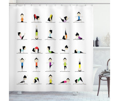 Woman Doing Yoga Shower Curtain