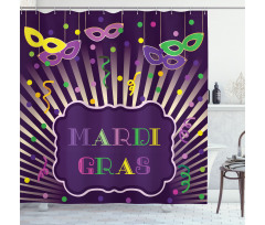 Mardi Gras Cartoon Shower Curtain