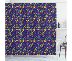 Fat Tuesday Jazz Shower Curtain