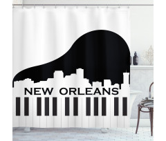 Piano Jazz Music Shower Curtain