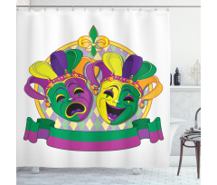 Comedy and Tragedy Shower Curtain