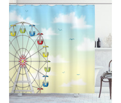 Colorful Cars Sky Shower Curtain