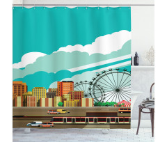 Downtown Panaroma Shower Curtain