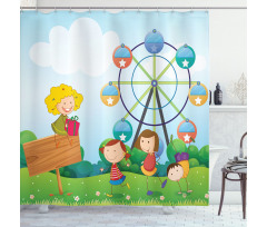 Doodle Kids Play Shower Curtain