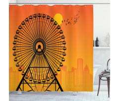 Cityscape Sunset Shower Curtain