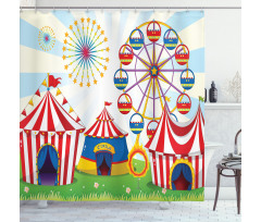 Striped Tents Shower Curtain