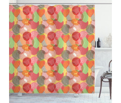 Jumbled Summer Fruits Shower Curtain