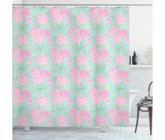 Fresh Petals Sprout Stems Shower Curtain