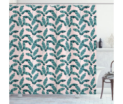 Exotic Banana Leaves Shower Curtain