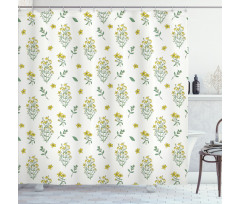 Medical Herbs Flowers Shower Curtain