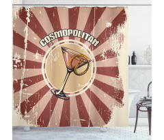 Cosmopolitan Retro Shower Curtain