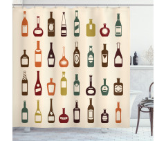 Alcoholic Strong Drinks Shower Curtain