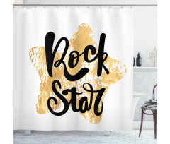 Rock Star Words Shower Curtain