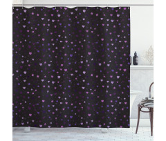 Colorful Hearts Spots Shower Curtain
