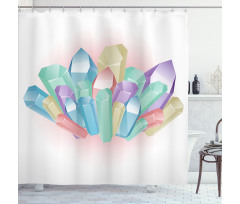 Natural Uncut Minerals Shower Curtain