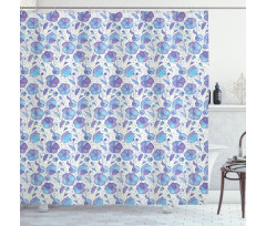 Abstract Blossoming Buds Shower Curtain