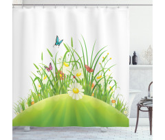 Summer Hill Wildflowers Shower Curtain