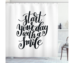 Positive Thoughts Sign Shower Curtain