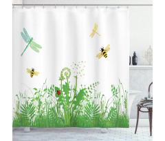 Flourishing Foliage Bees Shower Curtain