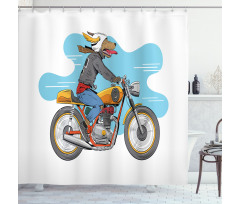 Cartoon Fun Dog Shower Curtain